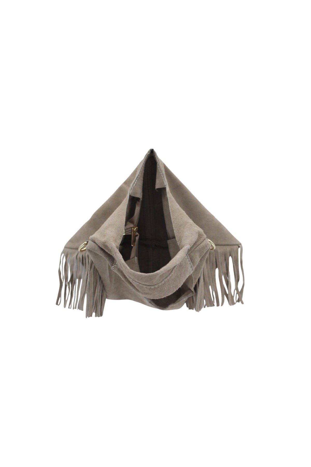 Italian Genuine Suede Fringe Crossbody Shoulder Bag image 4