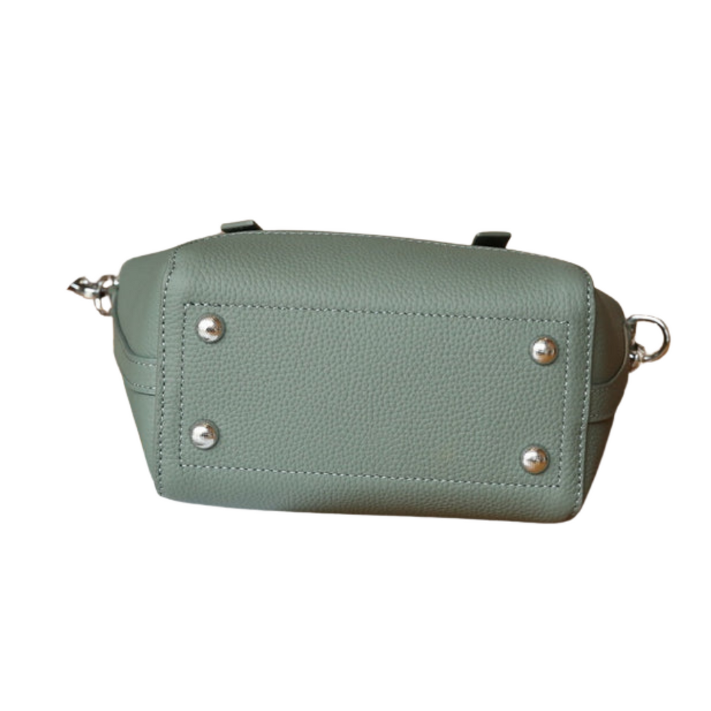 Compact Stylish Genuine Leather Crossbody Tote Bag image 3