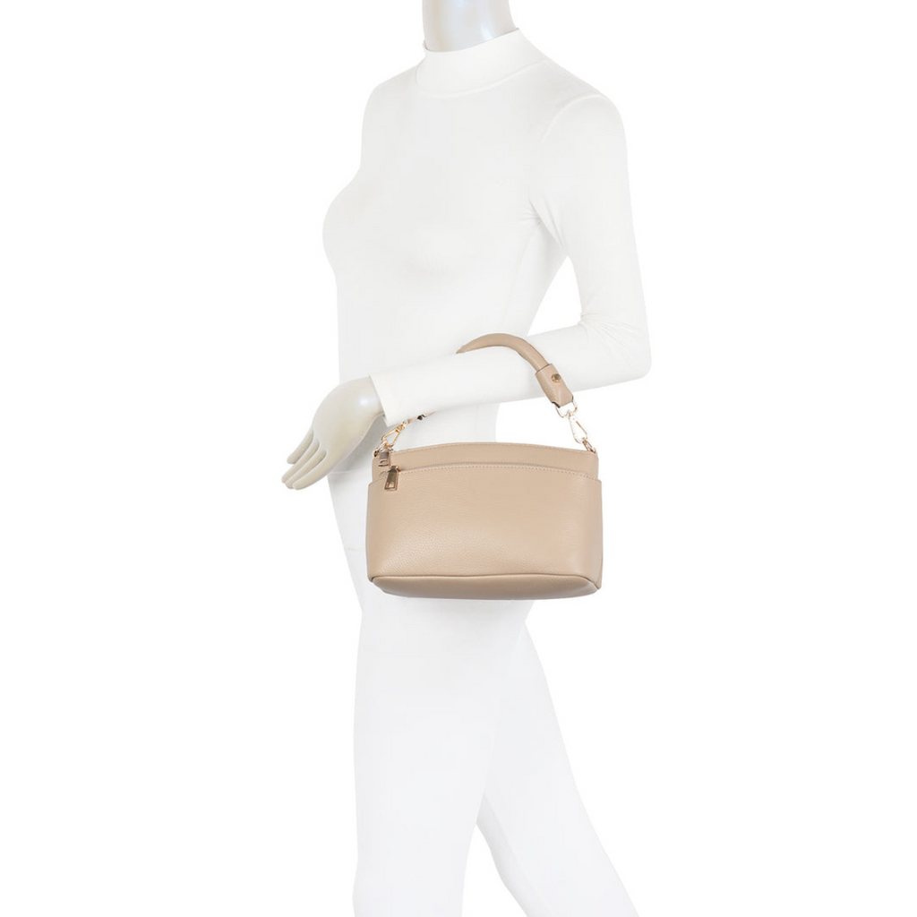 Elegant Gold Accents Genuine Leather Shoulder Bag image 3