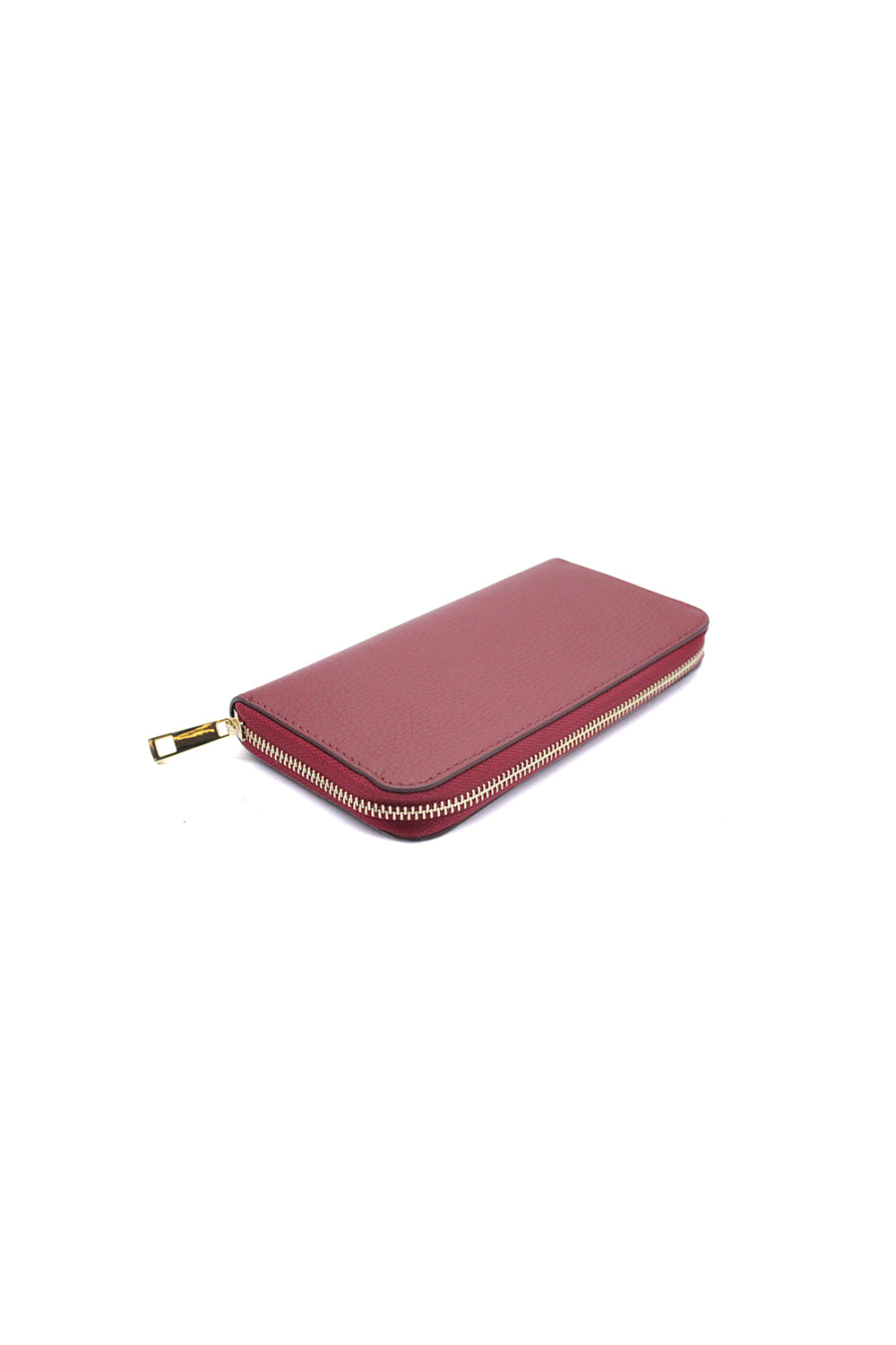 Italian Genuine Leather Zip-Around Long Wallet for Women - Wine image