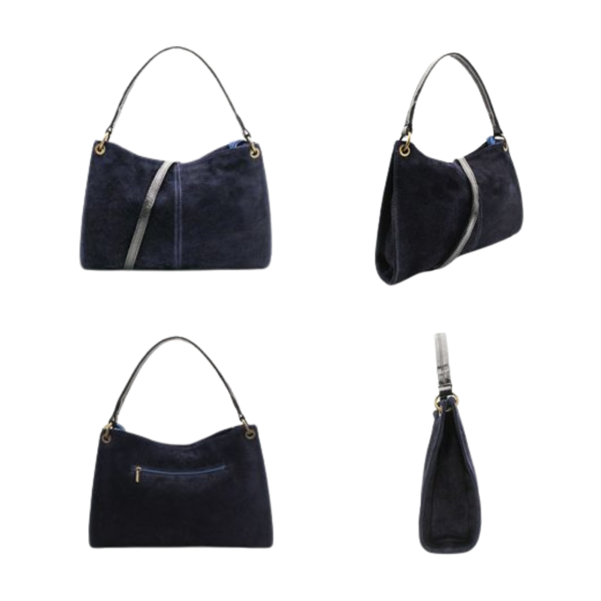 Genuine Italian Suede Leather Stylish Small Shoulder Bag With Detachable Strap image 2