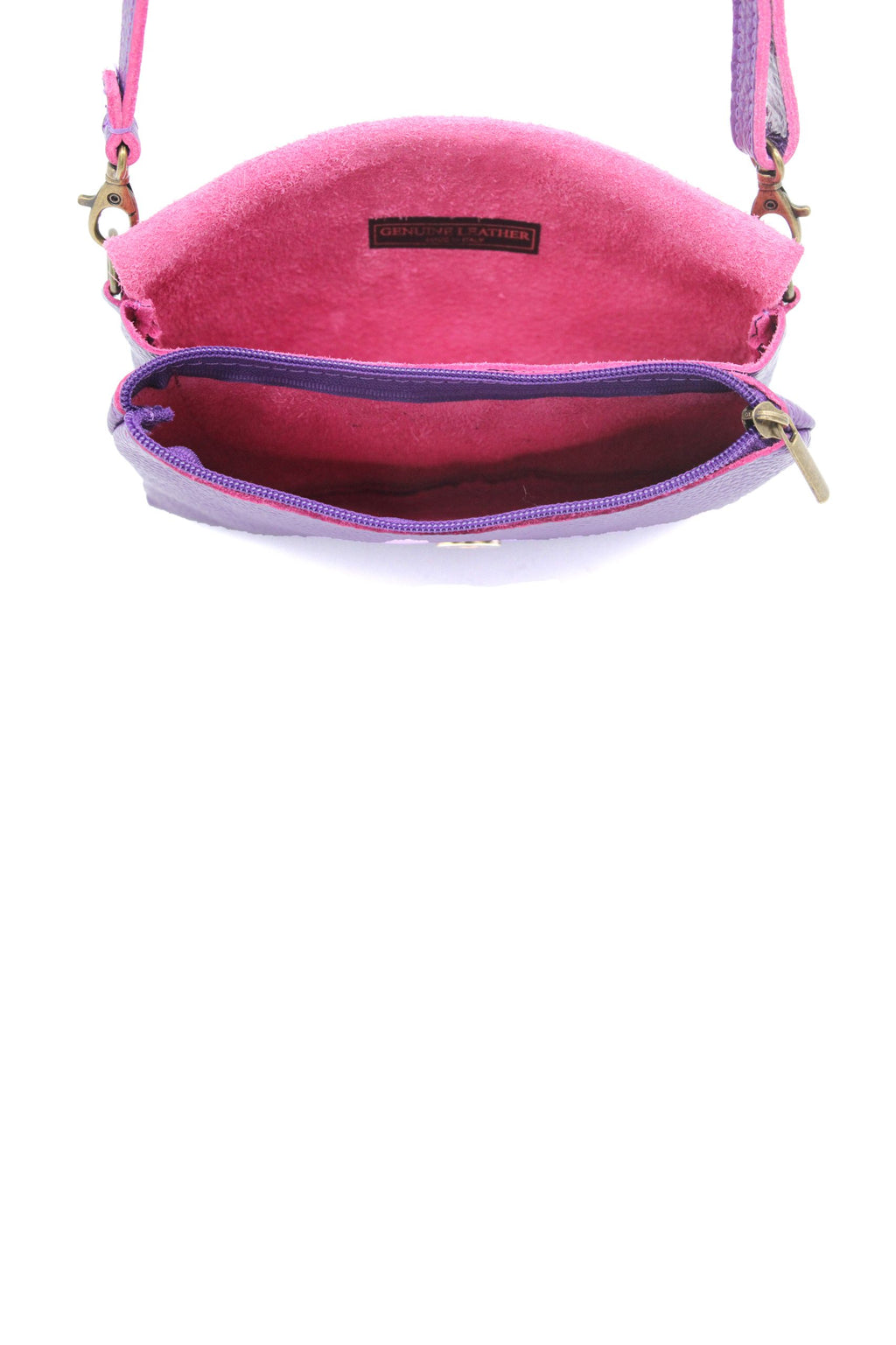 Genuine Leather Small Crossbody Purse with Double Compartments image 5