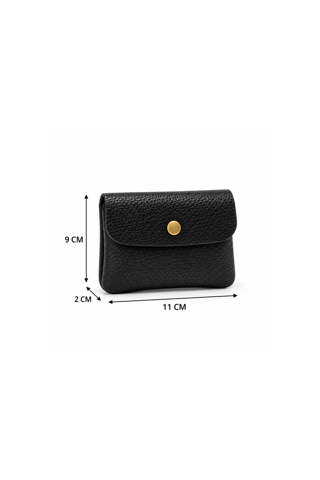 Genuine Italian Leather Compact Coin Purse with Snap Closure image 1