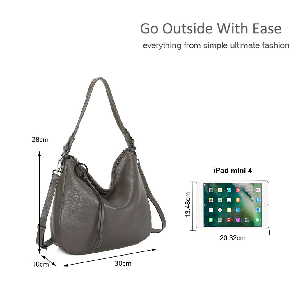 Soft Design Spacious Genuine Leather Shoulder Bag image 1