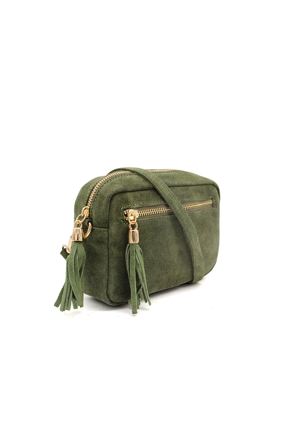 Casual Italian Genuine Suede Crossbody Bag with Tassel Zipper Closure image 16