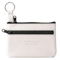 Genuine Leather Coin Purse Mini Key Ring Pouch Organizer - APRICOT image