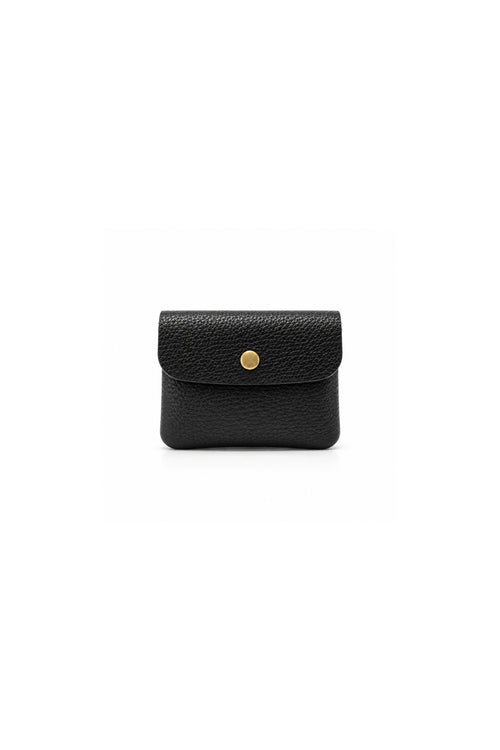 Genuine Italian Leather Compact Coin Purse with Snap Closure image 0