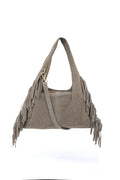 Italian Genuine Suede Fringe Crossbody Shoulder Bag image 0