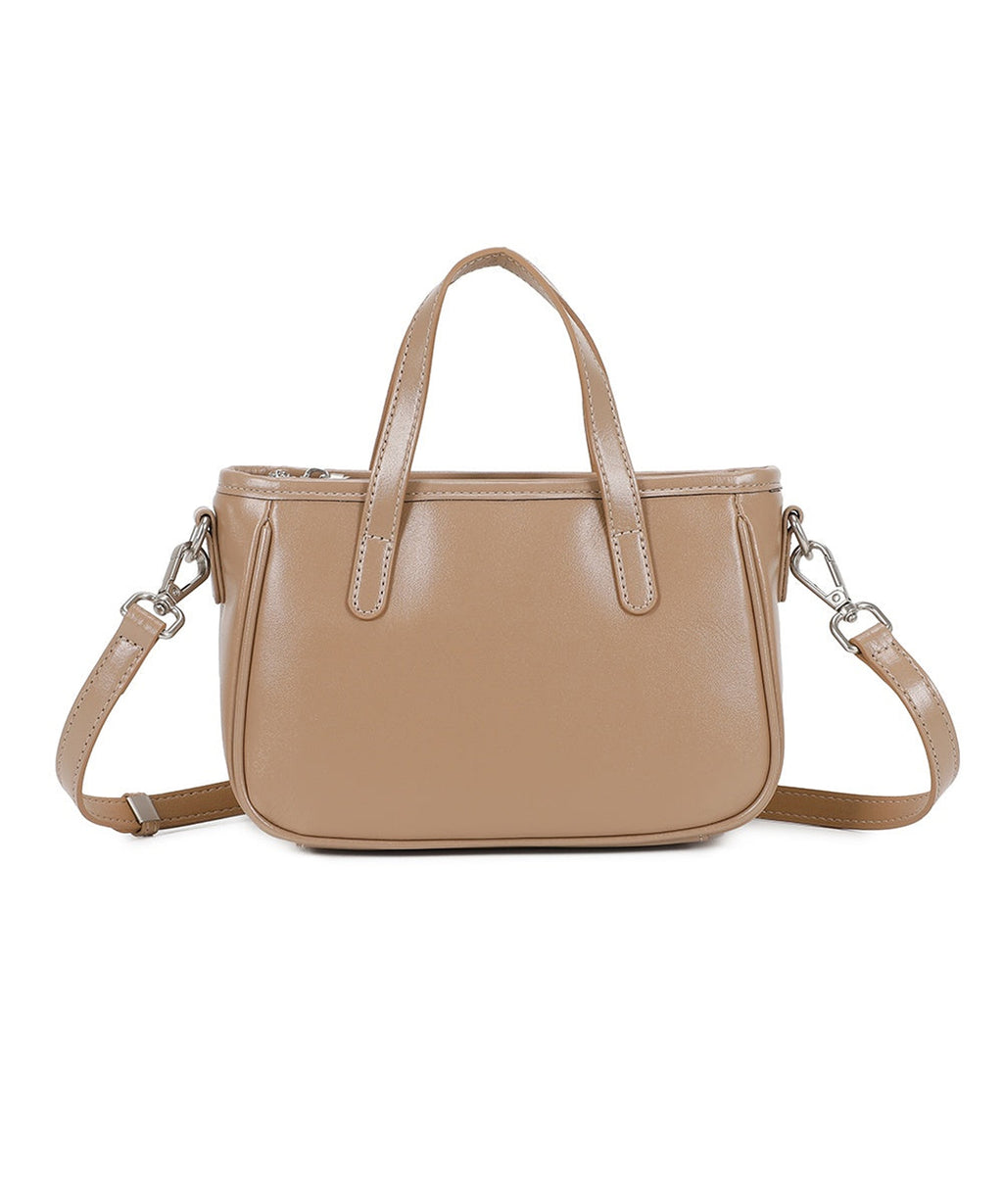 Sleek Design Compact Genuine Leather Shoulder Handbag image 0