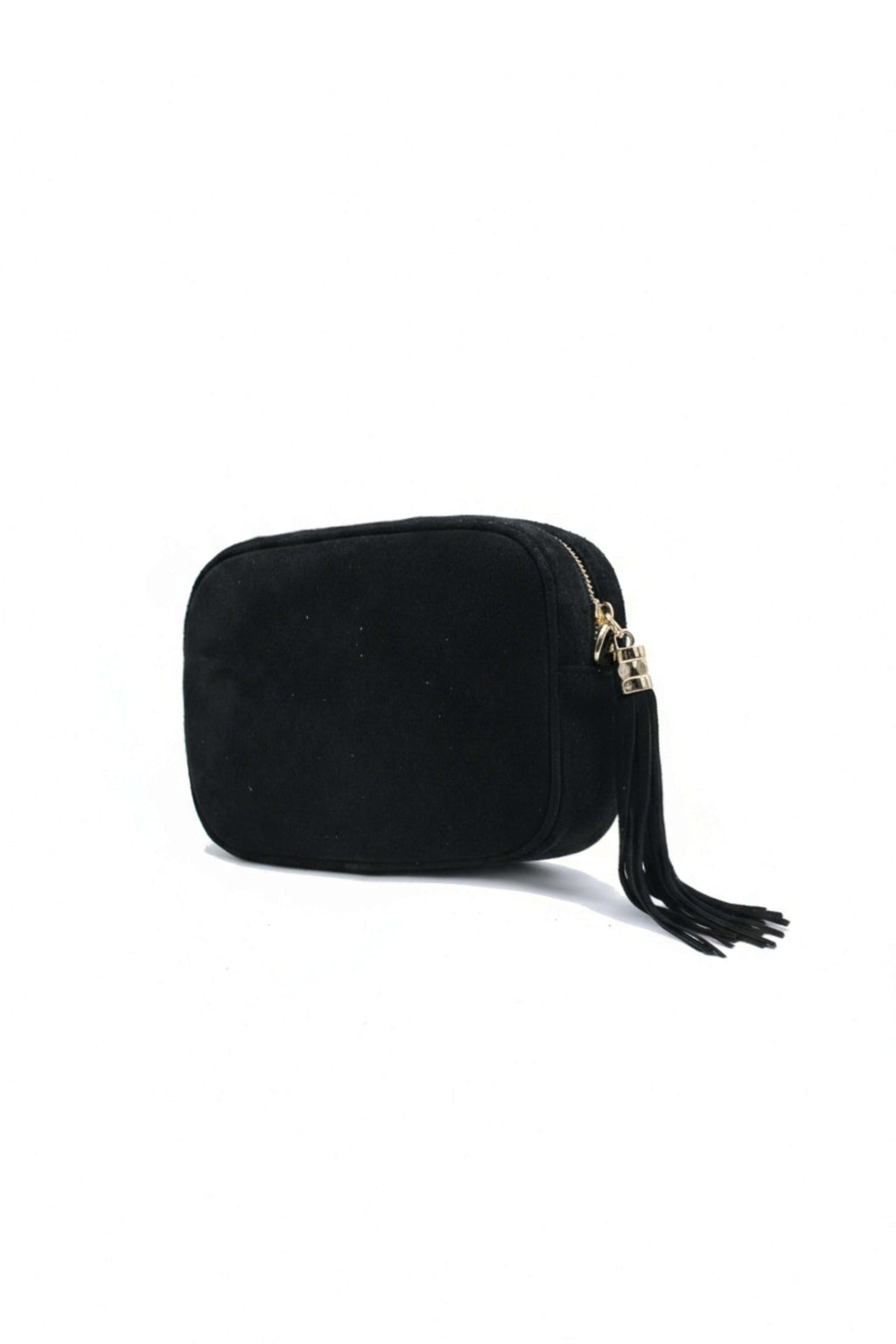 Genuine Italian Suede Leather Crossbody Bag with Tassel Zip image 7