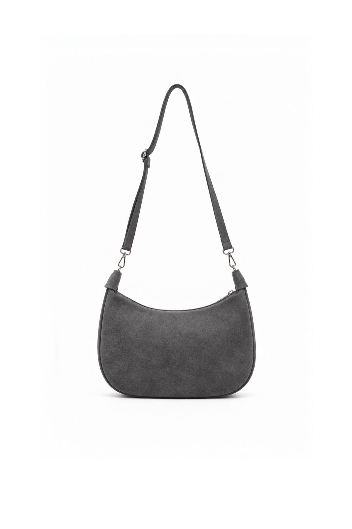 Genuine Italian Suede Hobo Shoulder Bag with Adjustable Stra image 8