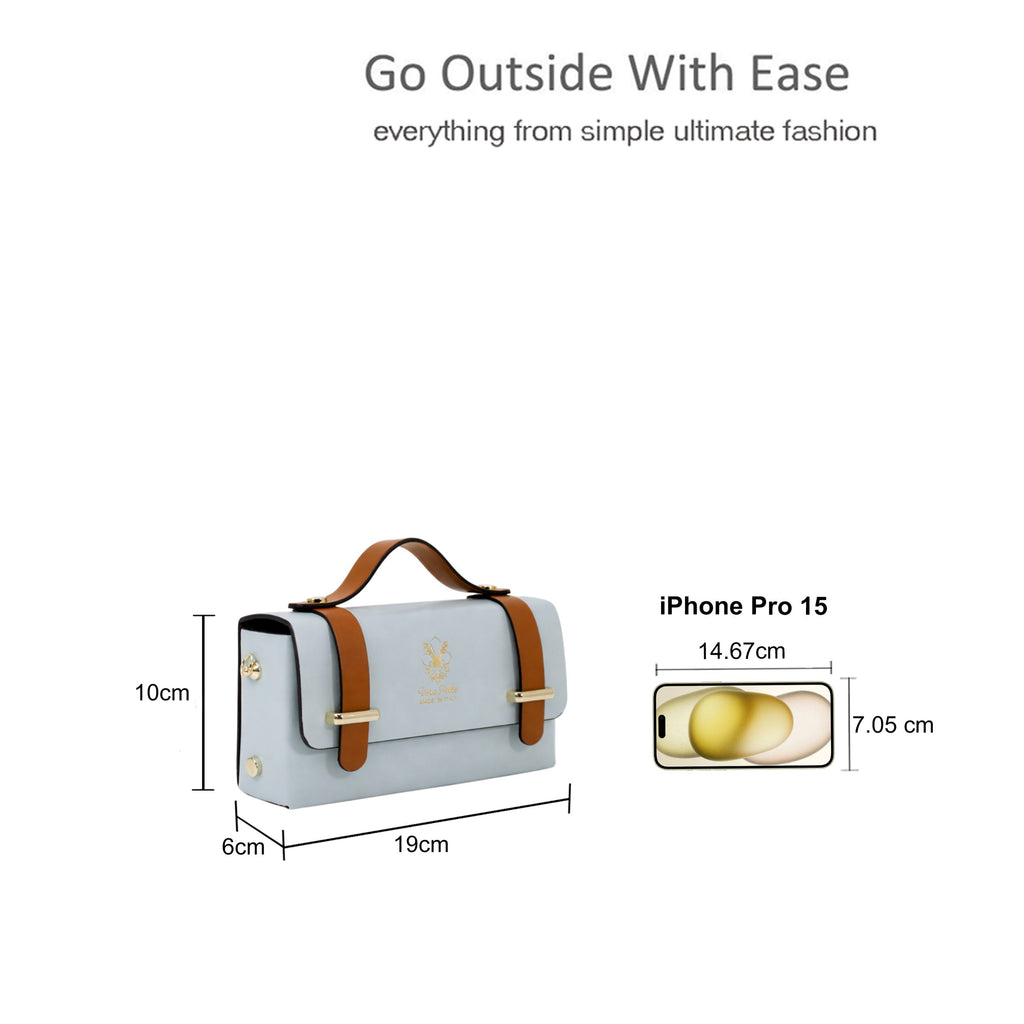 Genuine Italian Leather Structured Crossbody Mini Bag image 1