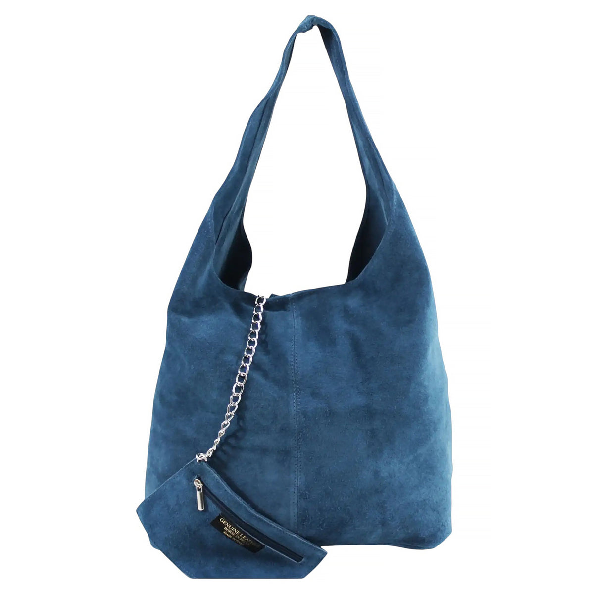 Slouch Genuine Italian Suede Large Tote Bag With Detachable Purse