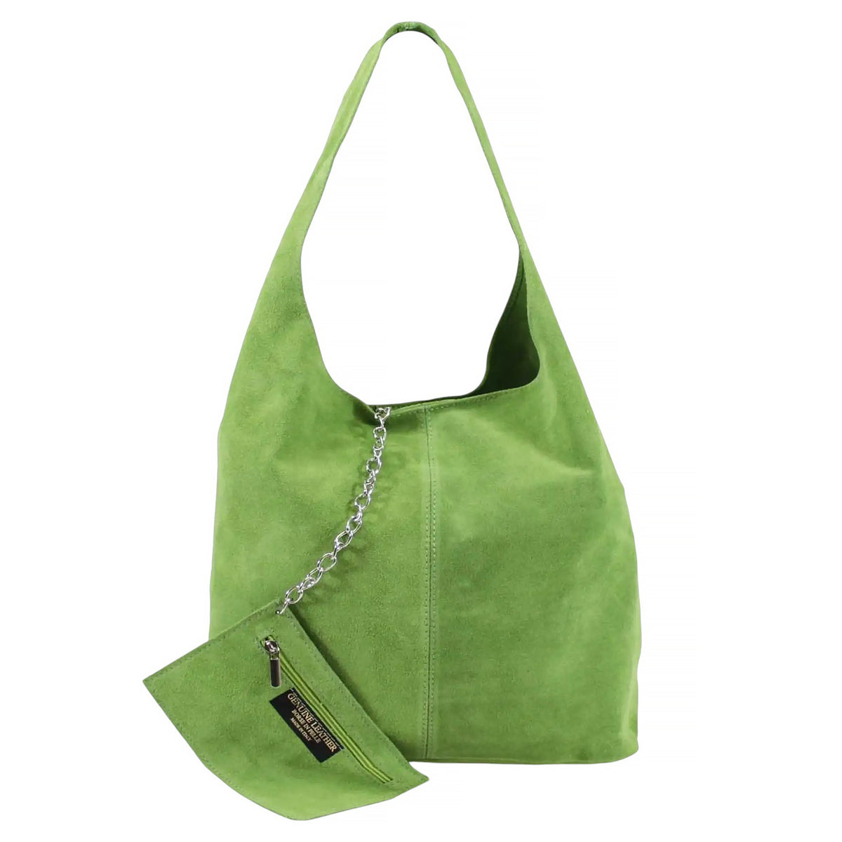 Slouch Genuine Italian Suede Large Tote Bag With Detachable Purse