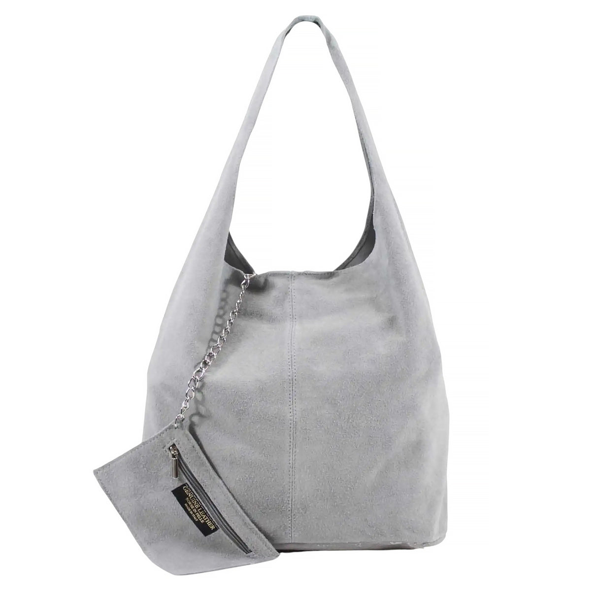 Slouch Genuine Italian Suede Large Tote Bag With Detachable Purse