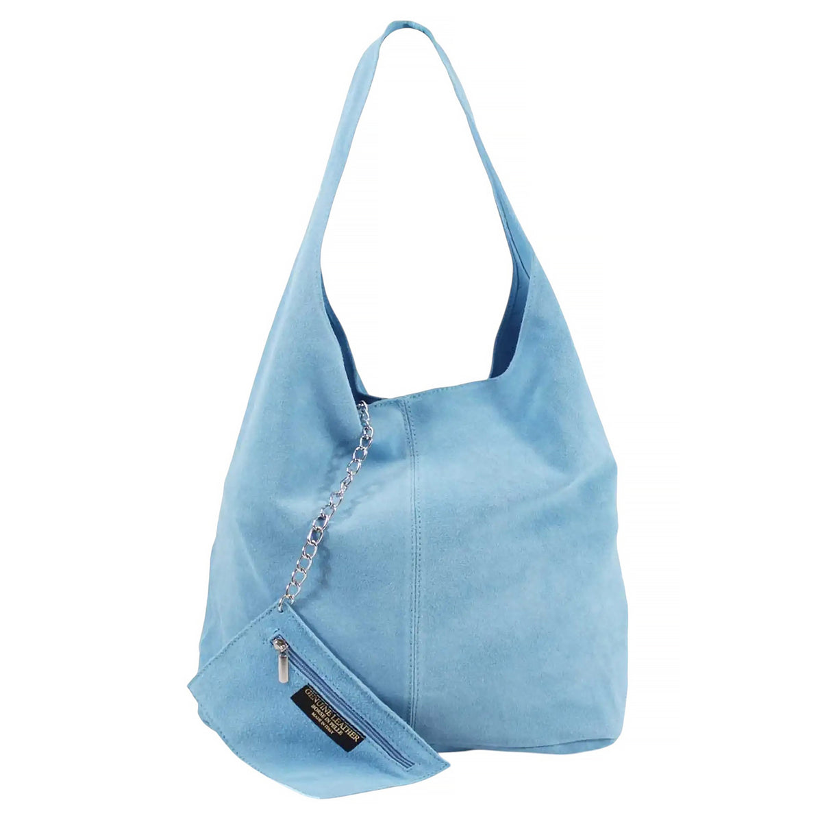 Slouch Genuine Italian Suede Large Tote Bag With Detachable Purse