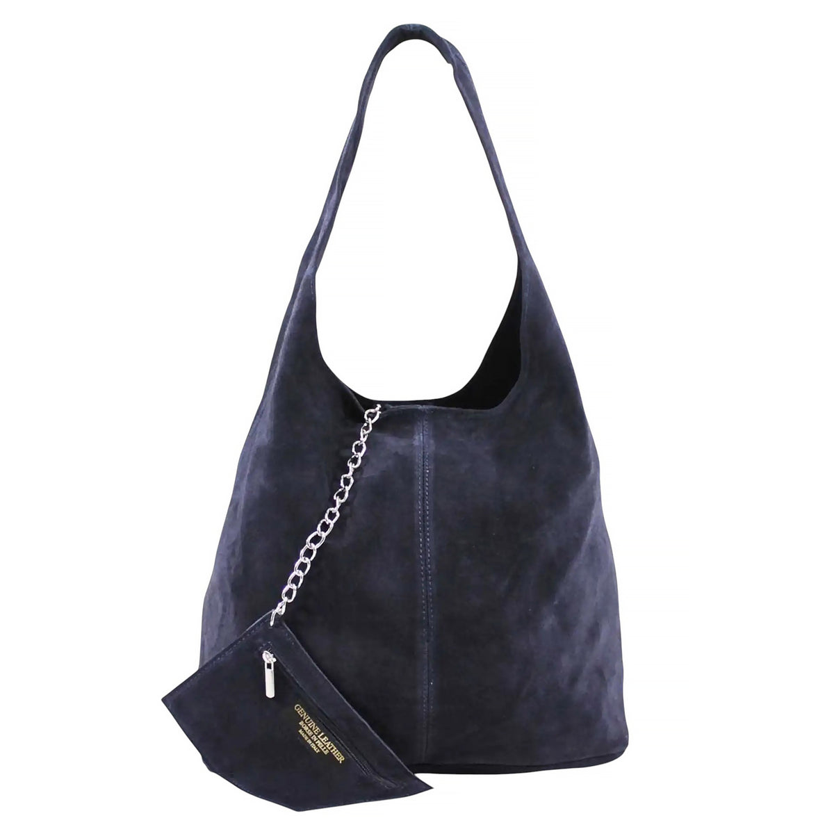 Slouch Genuine Italian Suede Large Tote Bag With Detachable Purse