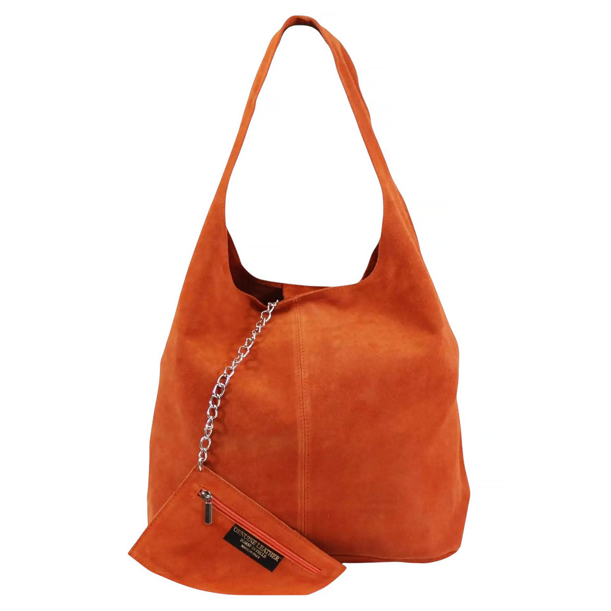 Slouch Genuine Italian Suede Large Tote Bag With Detachable Purse