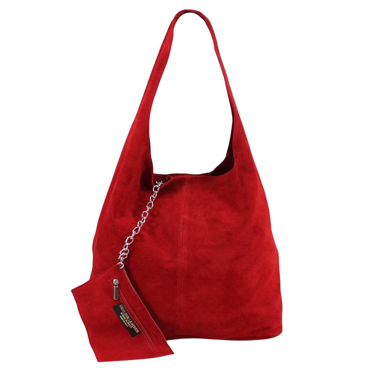 Slouch Genuine Italian Suede Large Tote Bag With Detachable Purse