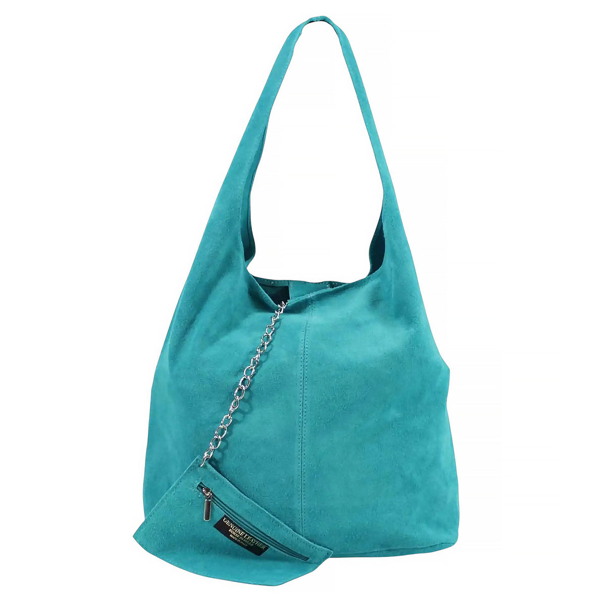 Slouch Genuine Italian Suede Large Tote Bag With Detachable Purse