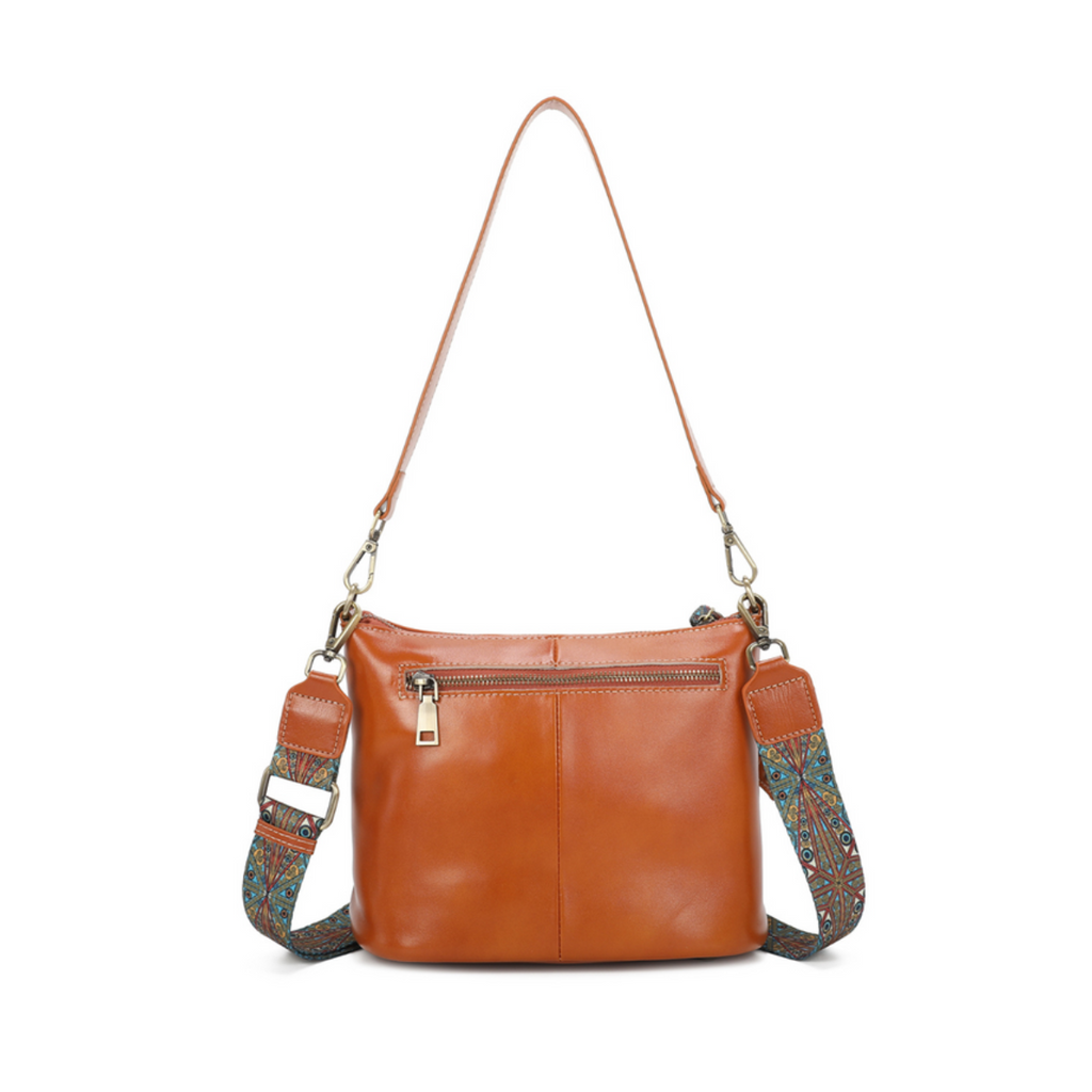 Boho-Chic Strap Genuine Leather Shoulder Bag image 4