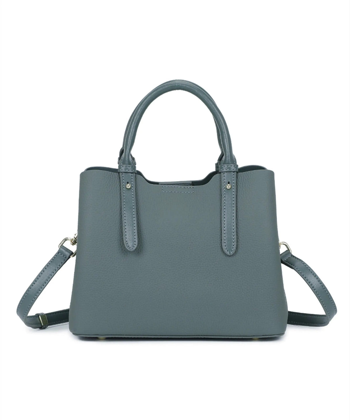 Top Designer Genuine Leather Tote Satchel Handbag - BLUEBELL image