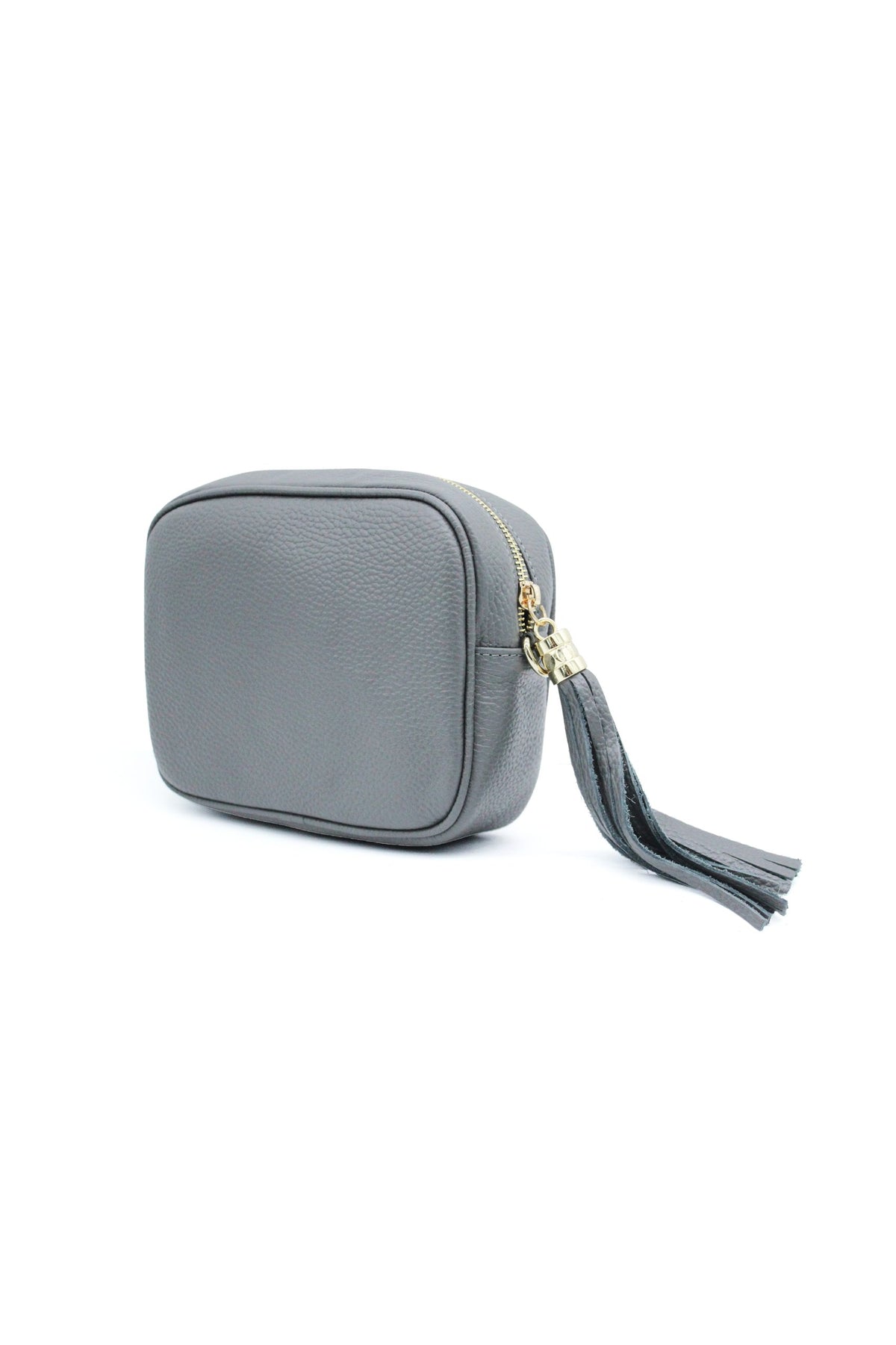 Italian Genuine Leather Crossbody Bag with Tassel Zipper image 33