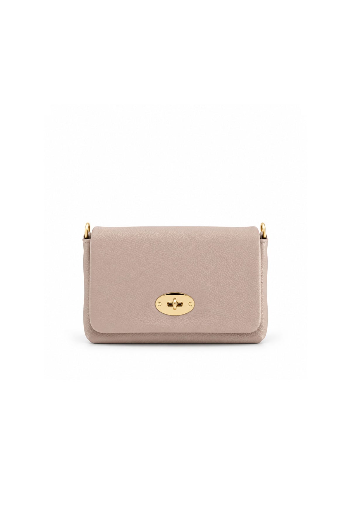 Genuine Italian Leather Flap Crossbody Bag with Turn Lock image 9