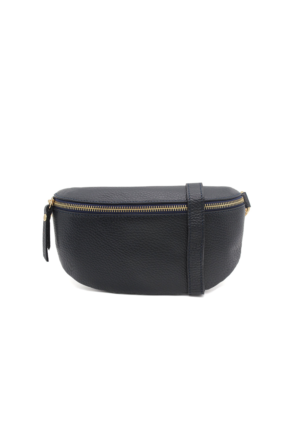 Minimalist Genuine Leather Sling Crossbody Bag with Zippered Closure image 12