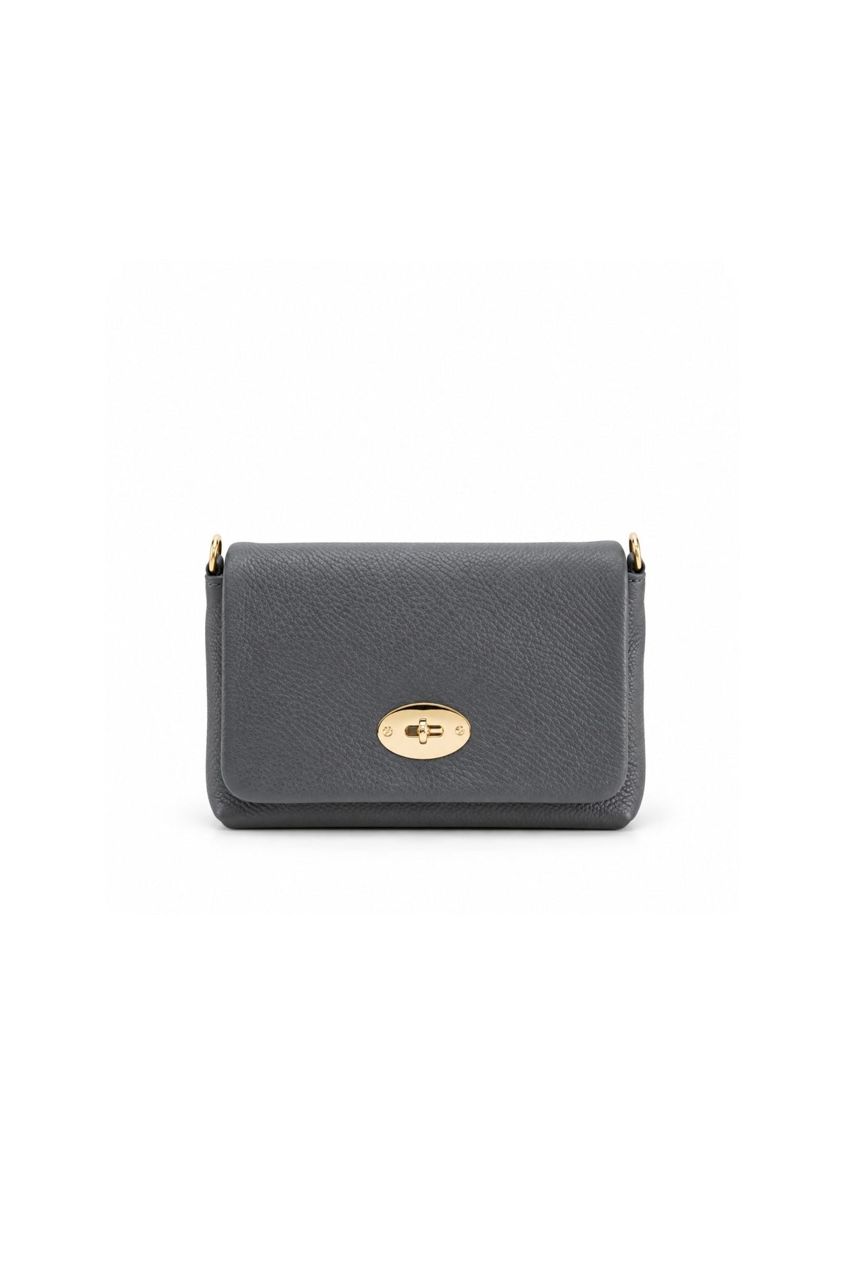 Genuine Italian Leather Flap Crossbody Bag with Turn Lock image 8