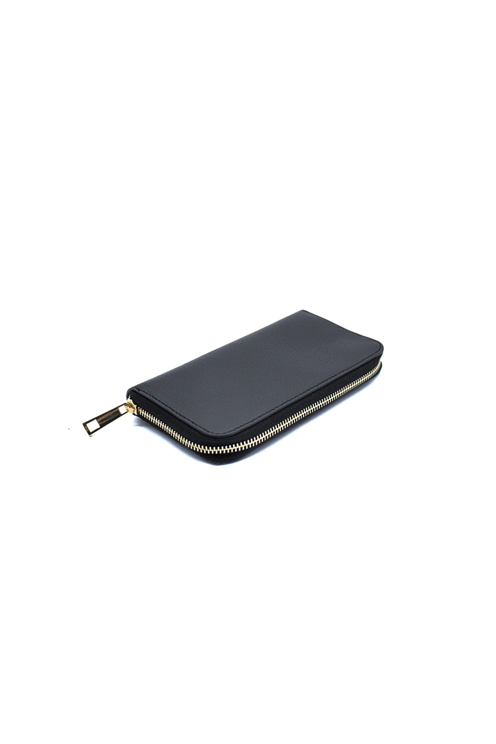 Italian Genuine Leather Zip-Around Long Wallet for Women - Black image