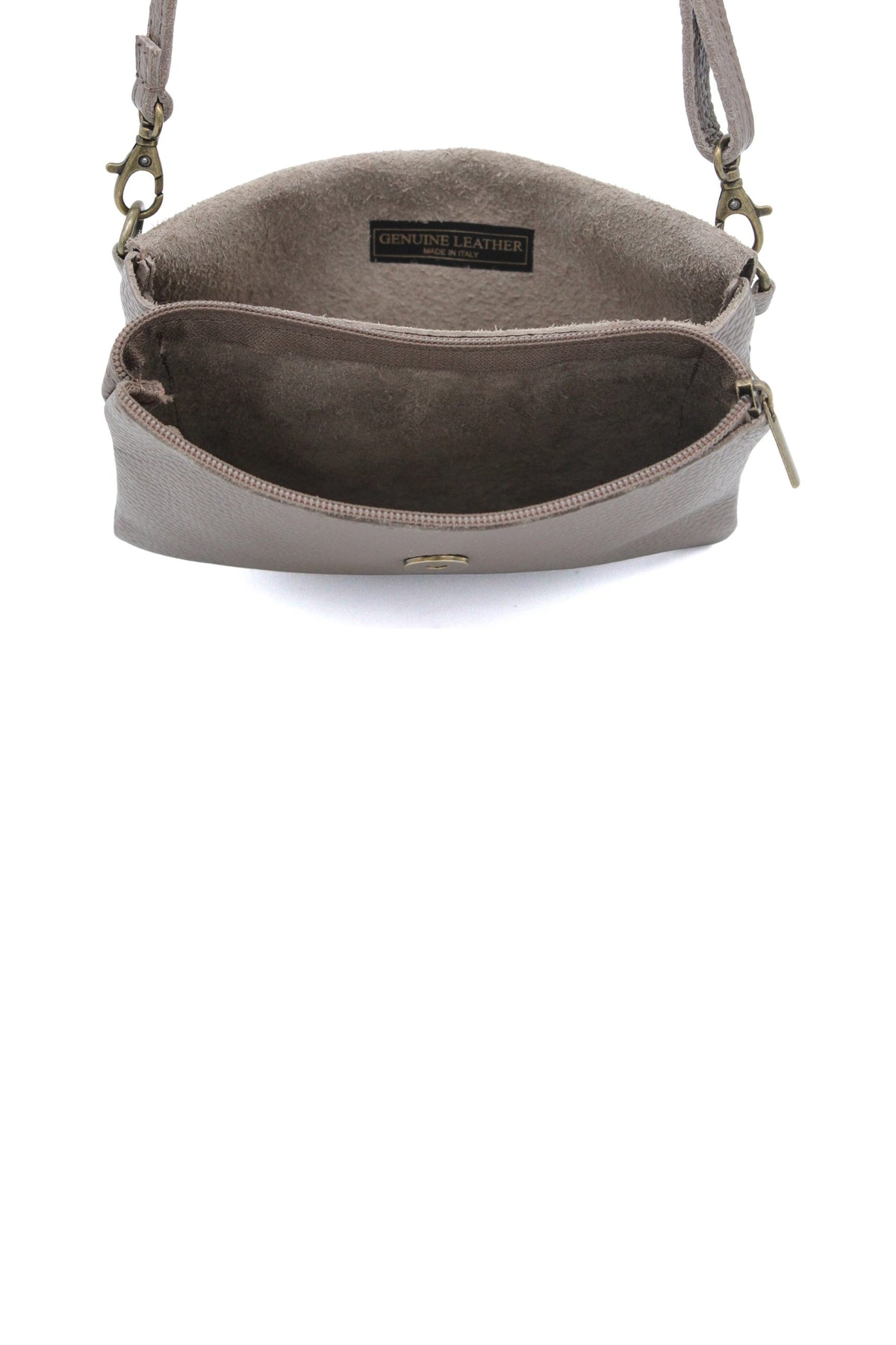 Genuine Leather Small Crossbody Purse with Double Compartments image 29