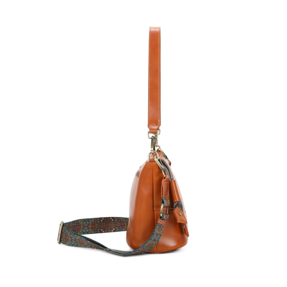 Boho-Chic Strap Genuine Leather Shoulder Bag image 5
