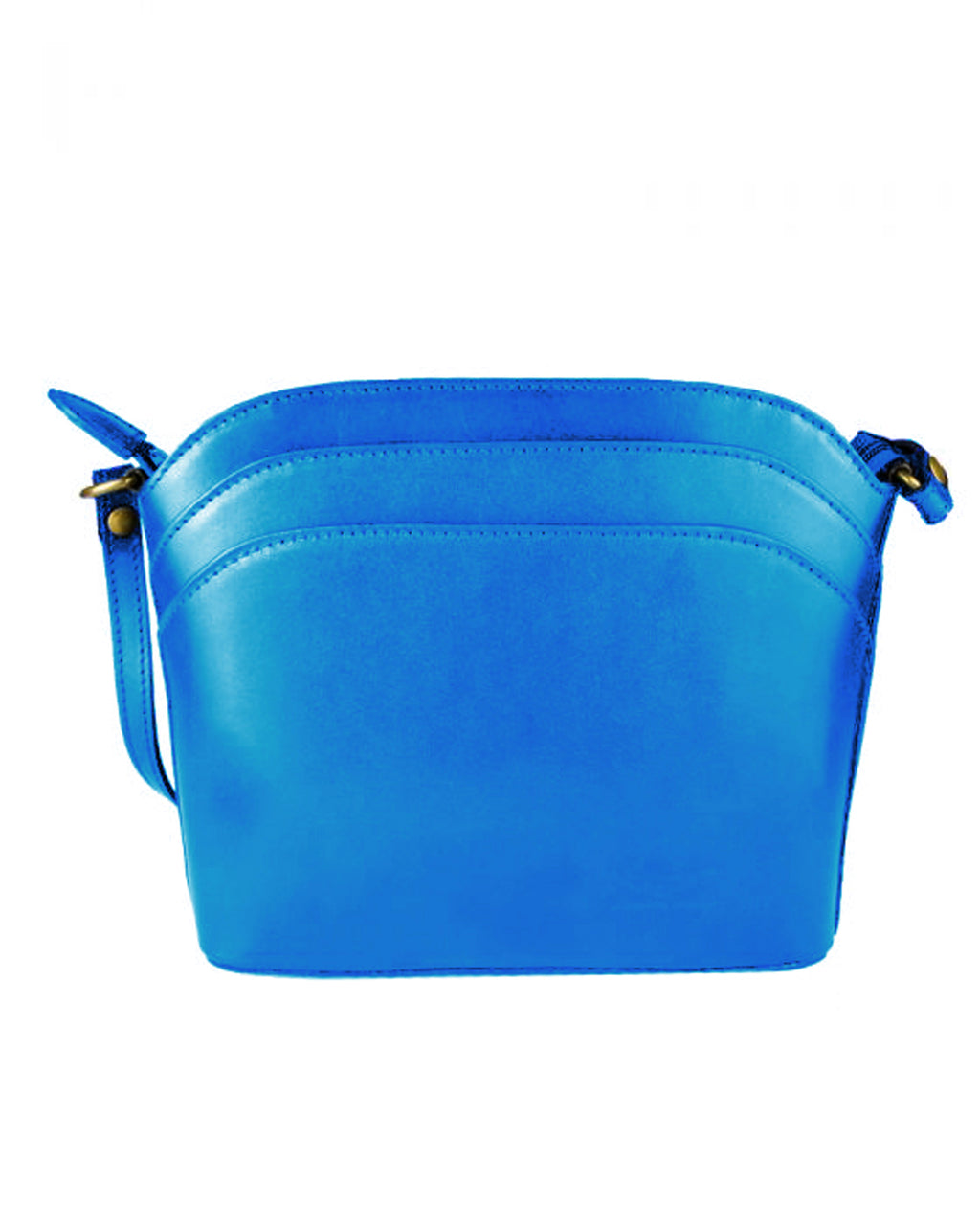 Sleek Design Compact Genuine Leather Shoulder Bag - ROYAL BLUE image