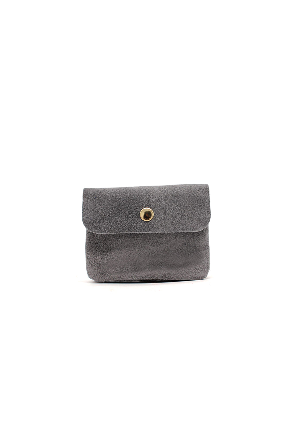 Compact Snap Button Slim Fit Italian Genuine Suede Purse image 13