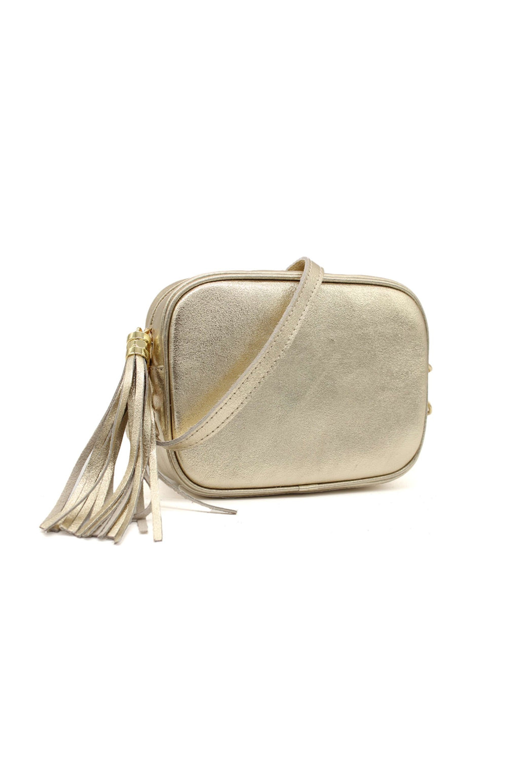 Italian Genuine Leather Crossbody Bag with Tassel Zipper image 7