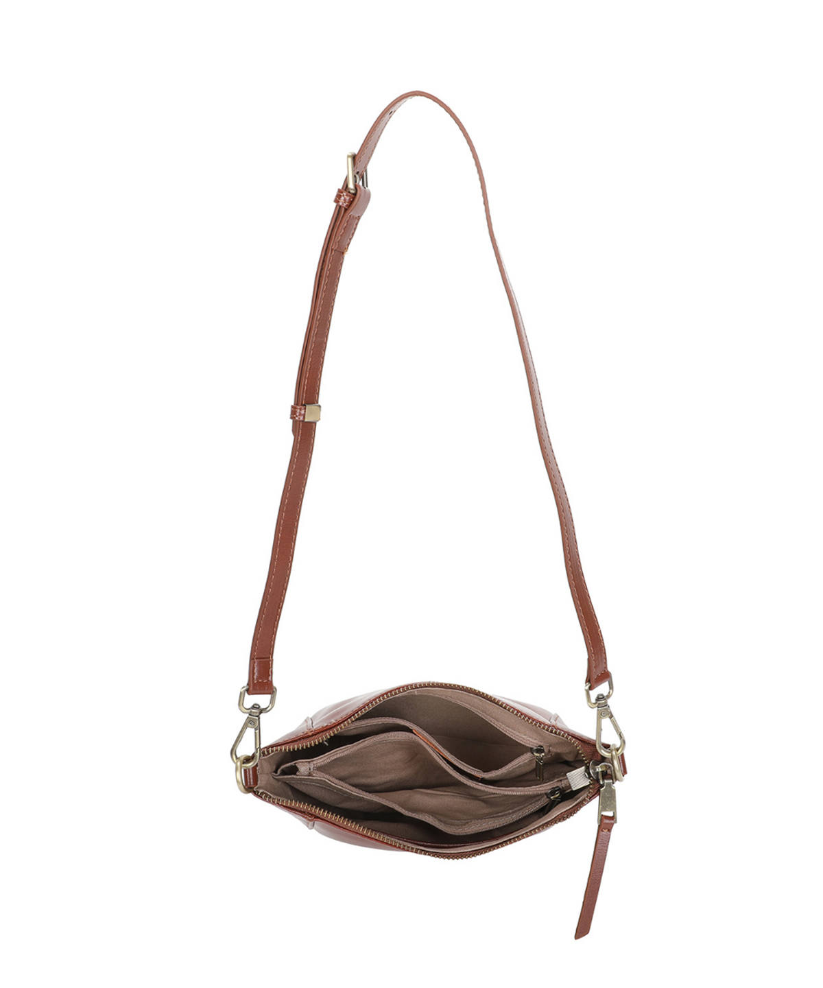 Adjustable Strap Sleek Genuine Leather Crossbody Bag image 4