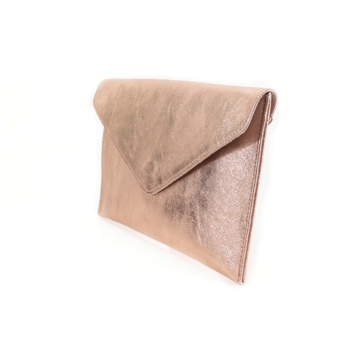 Shiny Envelope Real Leather Clutch with Long Chain Strap image 2