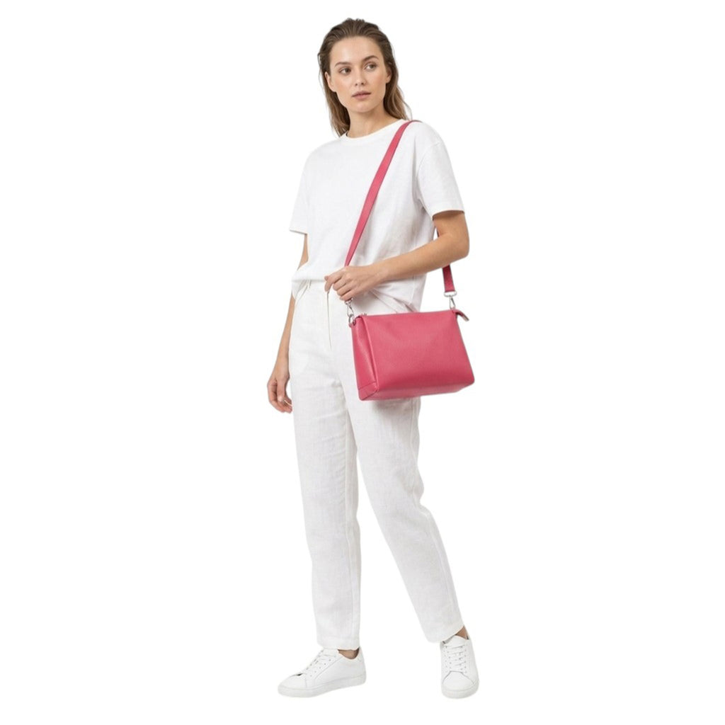 Genuine Leather Multi-Compartment Small Shoulder Handbag image 3