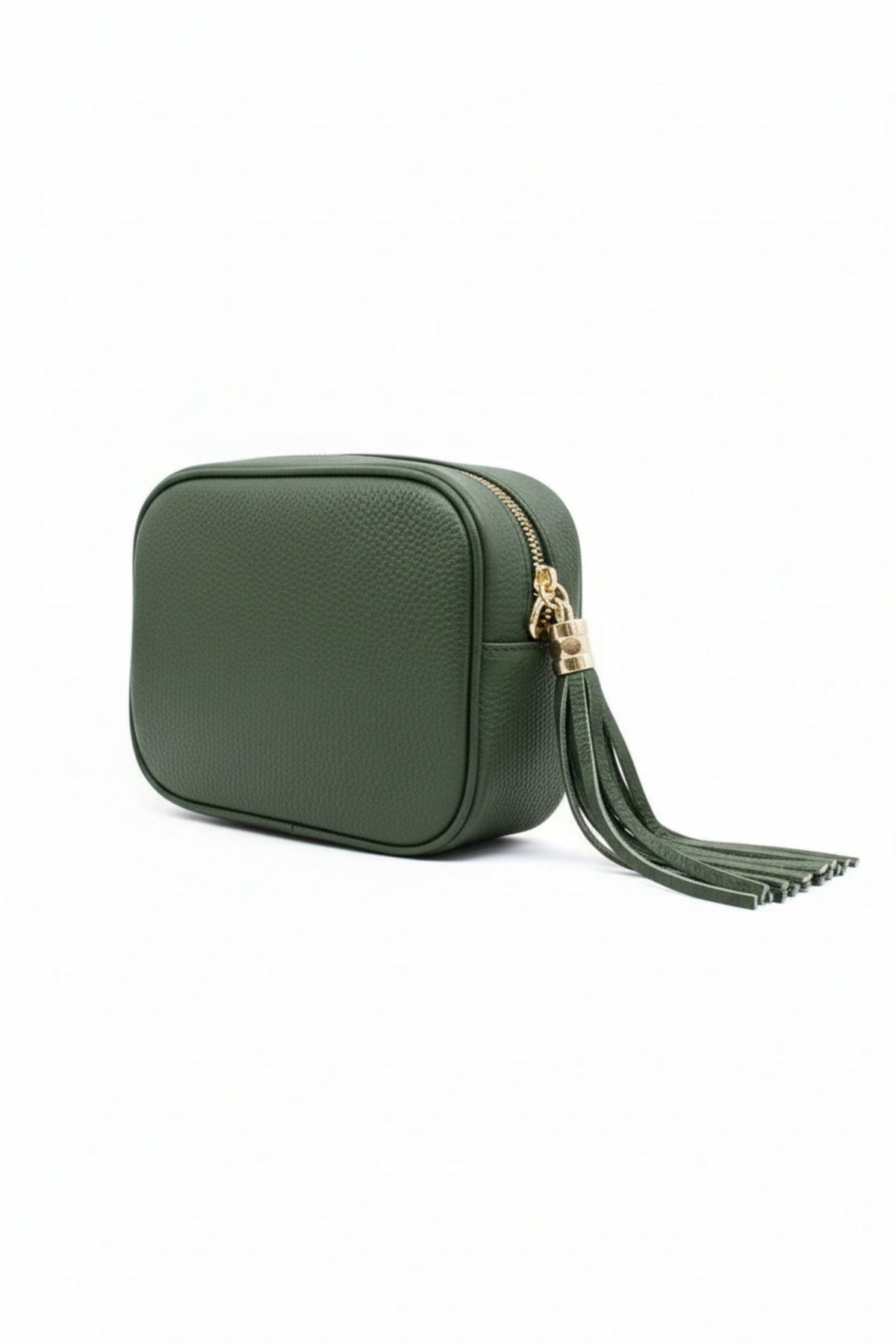 Italian Genuine Leather Crossbody Bag with Tassel Zipper image 15