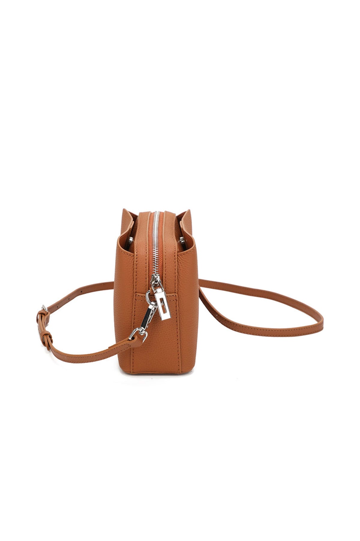 Real Leather Compact Crossbody Wide Strap Shoulder Bag image 4
