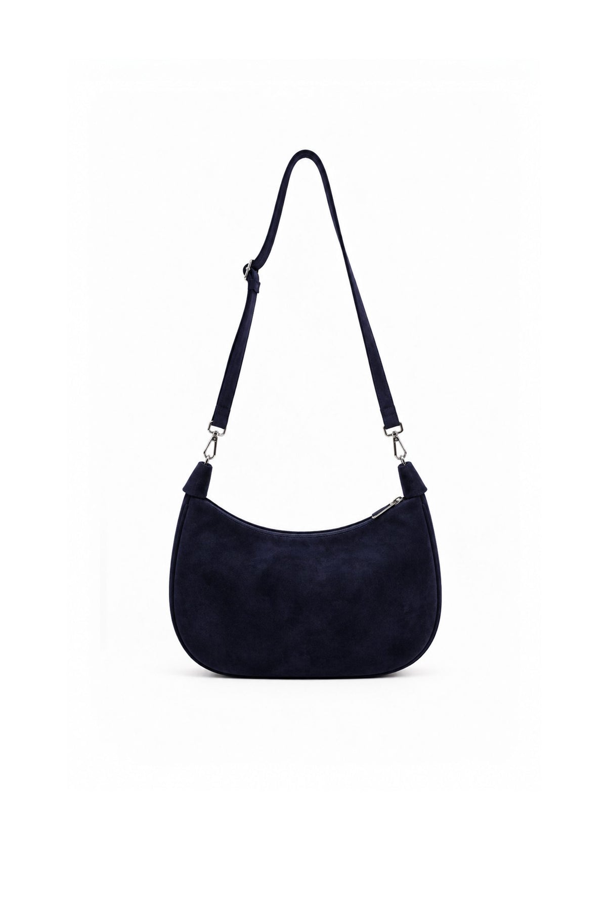 Genuine Italian Suede Hobo Shoulder Bag with Adjustable Stra image 0