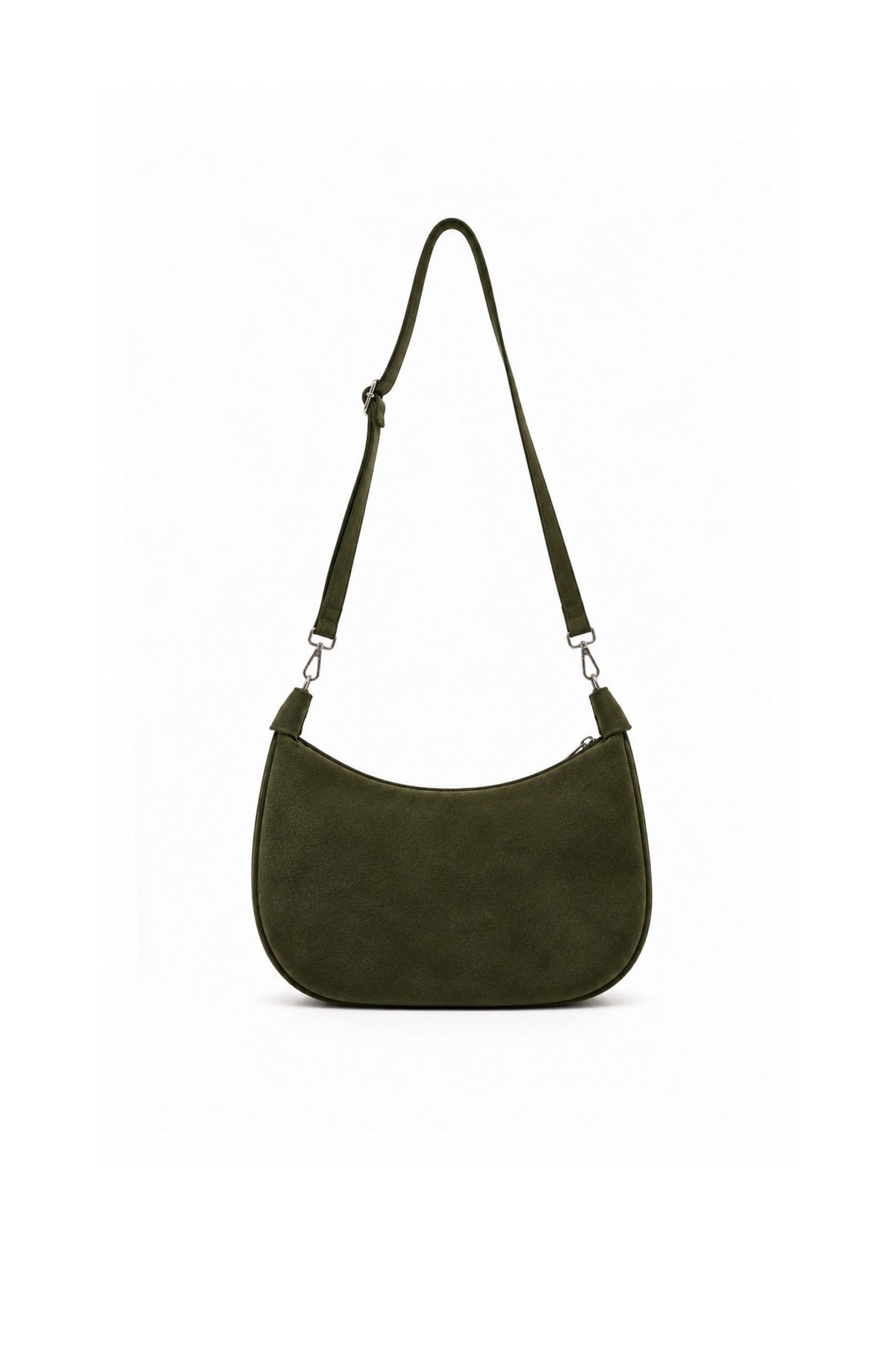 Genuine Italian Suede Hobo Shoulder Bag with Adjustable Stra image 6