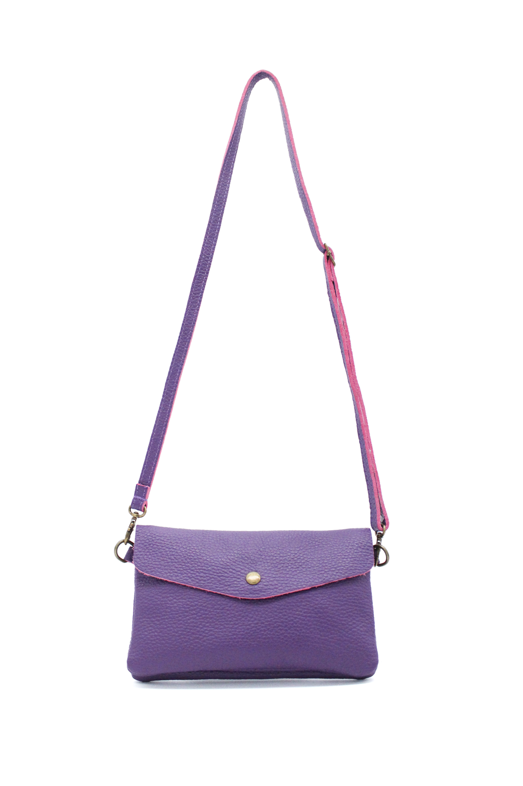 Genuine Leather Small Crossbody Purse with Double Compartments image 4