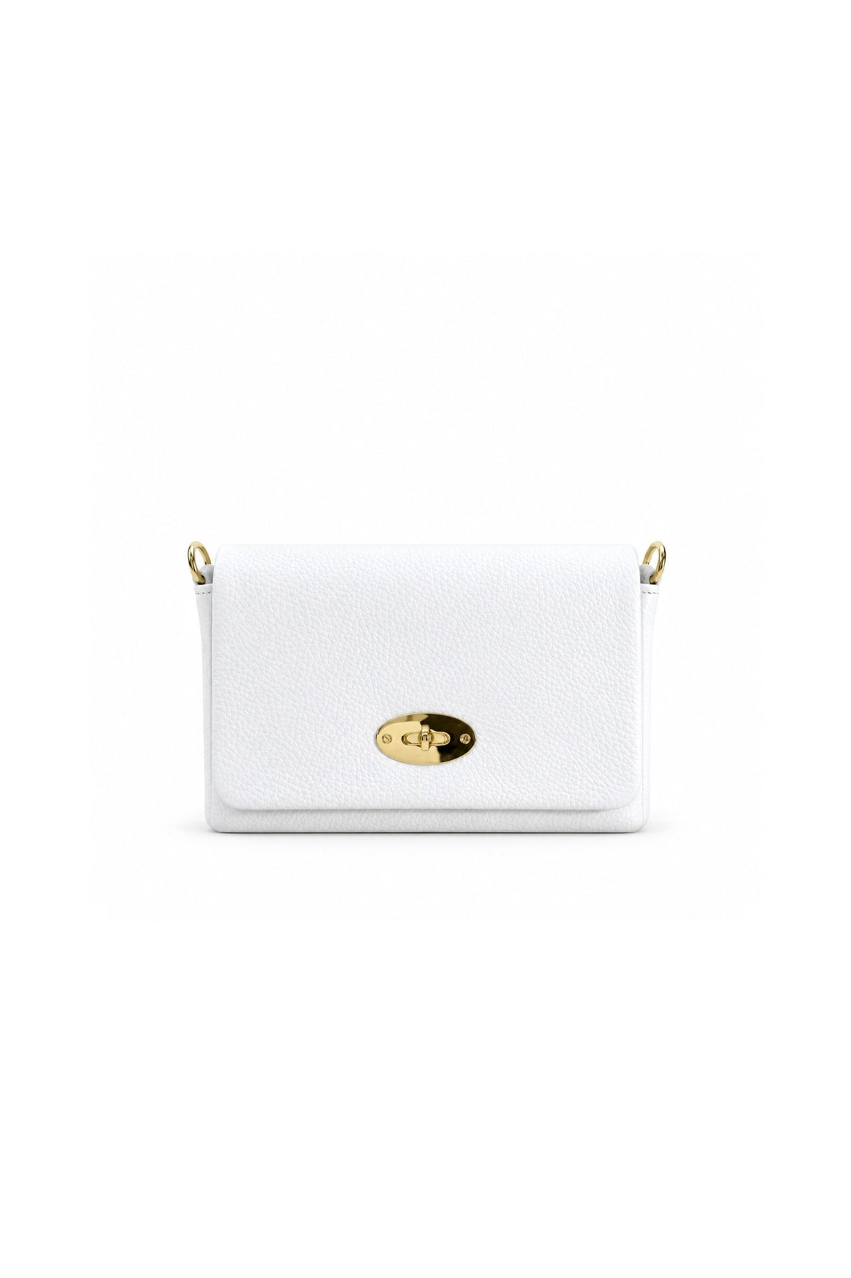 Genuine Italian Leather Flap Crossbody Bag with Turn Lock image 13