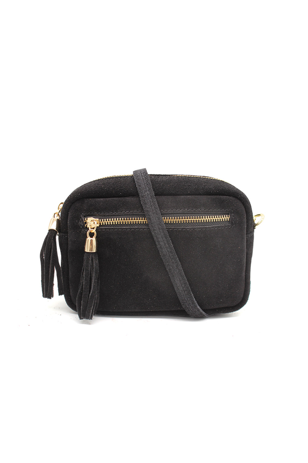 Casual Italian Genuine Suede Crossbody Bag with Tassel Zipper Closure image 9