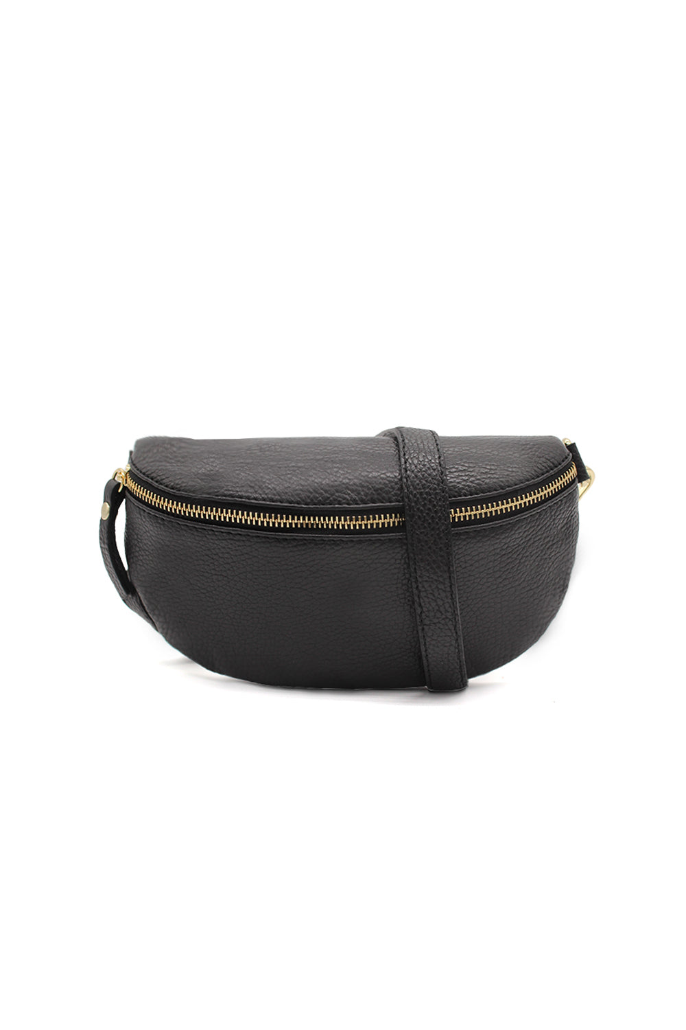 Minimalist Genuine Leather Sling Crossbody Bag with Zippered Closure image 4