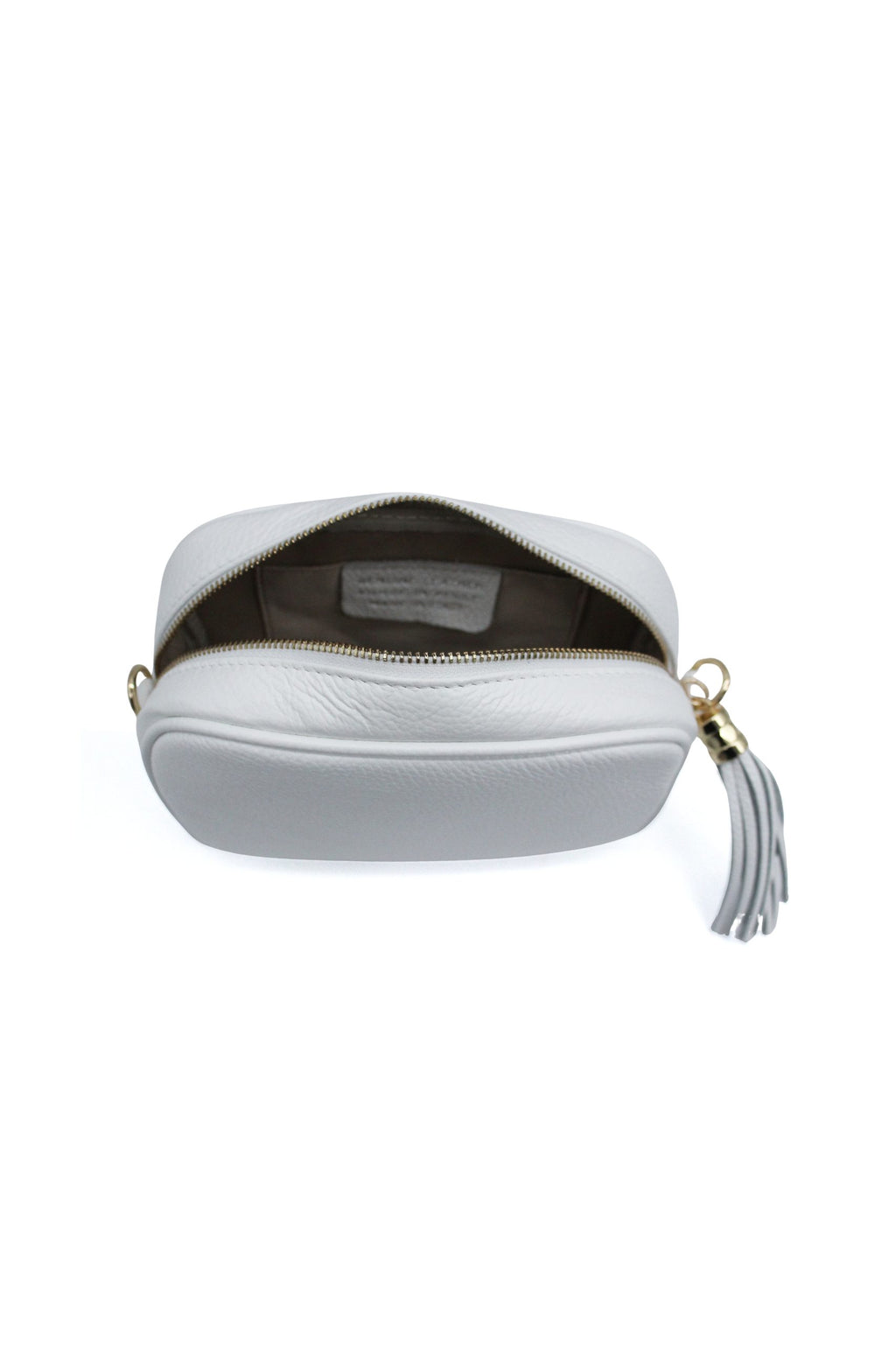 Italian Genuine Leather Crossbody Bag with Tassel Zipper image 25