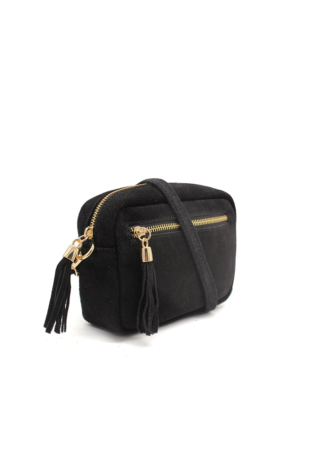 Casual Italian Genuine Suede Crossbody Bag with Tassel Zipper Closure image 10