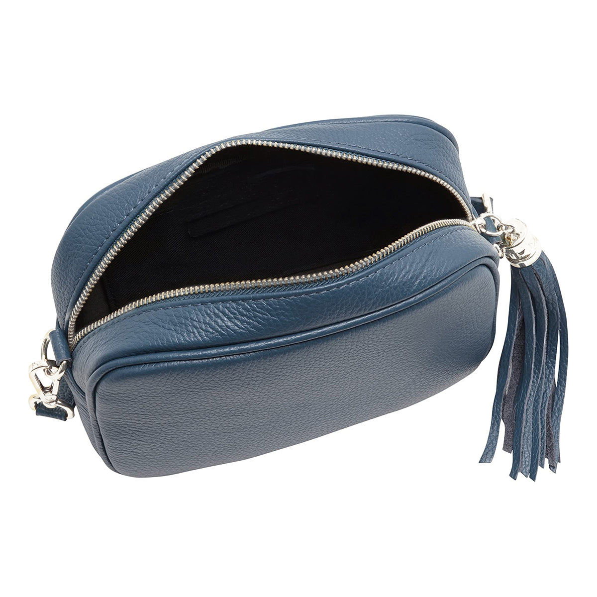 Tassel Charm Genuine Italian Leather Camera Handbag Crossbody Bag image 3